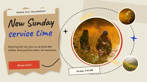 Orbit Paper Sunday Notice – YouTube thumbnail template
