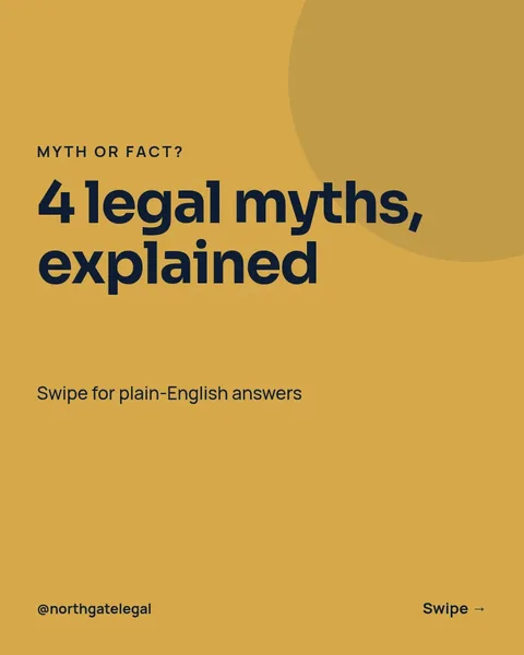 Legal Myths Explained Carousel – Instagram carousel template, 6 pages