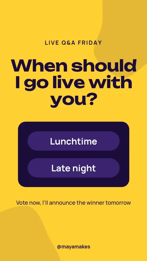 Live Q&A Countdown Story – Instagram story template