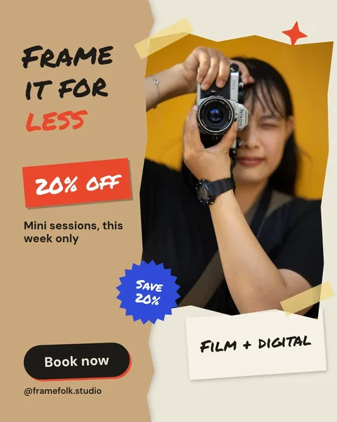 Torn Kraft Seam Mini Sessions – Instagram post template