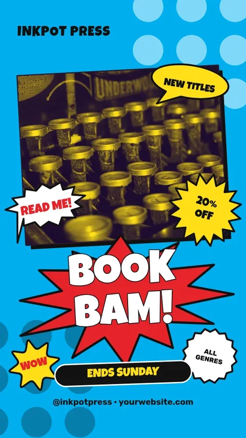 Bam Book Sale Cluster – Instagram story template