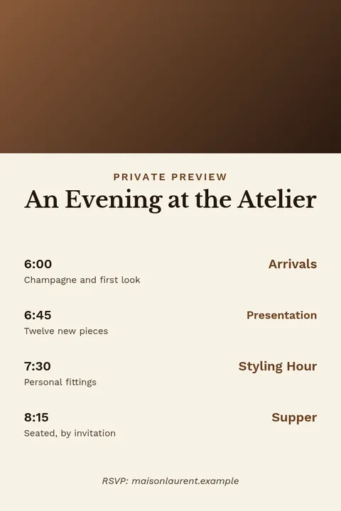 Atelier Preview Evening Pin – Pinterest pin template