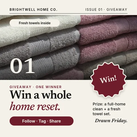 Oxblood Linen Cover Giveaway – LinkedIn post template