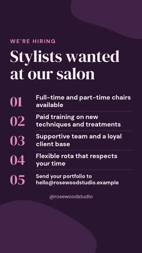 Join Our Stylist Team – Instagram story template