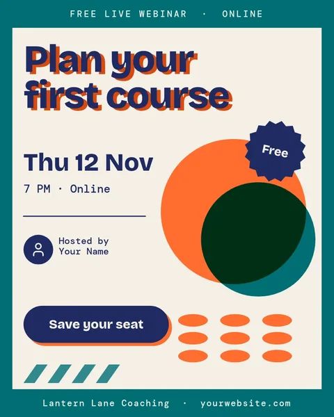 Riso Frame Class Night – Instagram post template