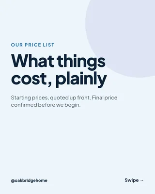 Clear Pricing Service Carousel, page 1