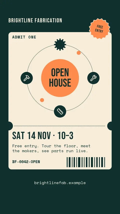 Orbit Ticket Open House – Instagram story template