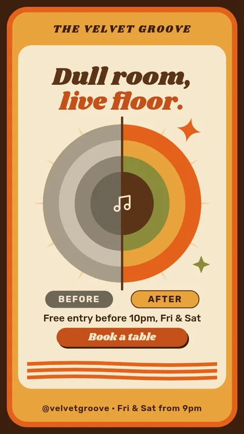 Groove Frame Before After – Instagram story template