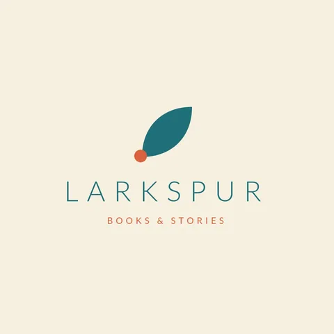 Larkspur Leaf Quill Wordmark – Logo template