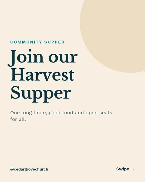 Harvest Supper Event Carousel – Instagram carousel template, 6 pages