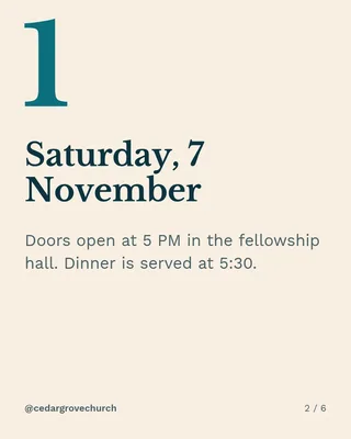 Harvest Supper Event Carousel, page 2
