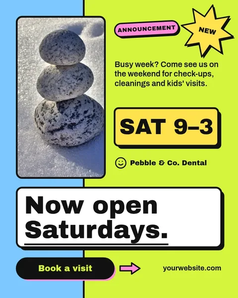 Saturday Smile Split Cards – Instagram post template