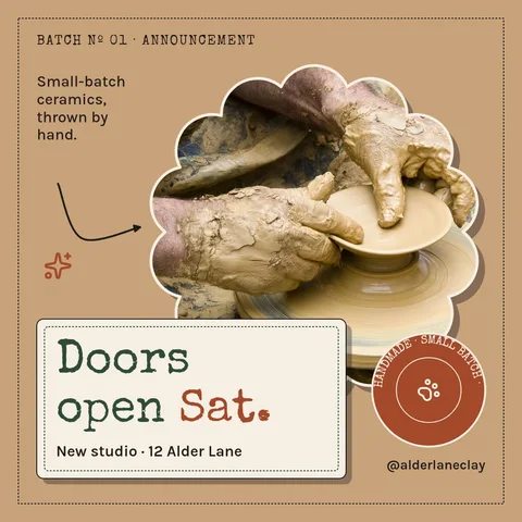 Kraft Window Studio Opening – Instagram post template