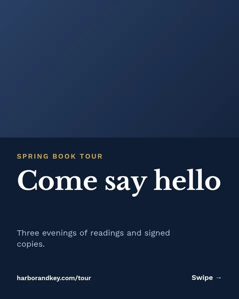 Book Tour Stops Carousel – Instagram carousel template, 5 pages