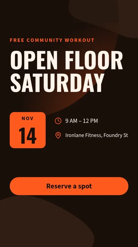 Community Class Day Poster – Instagram story template