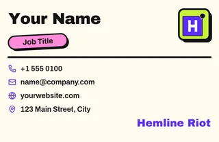 Riot Button QR Business Card, page 1