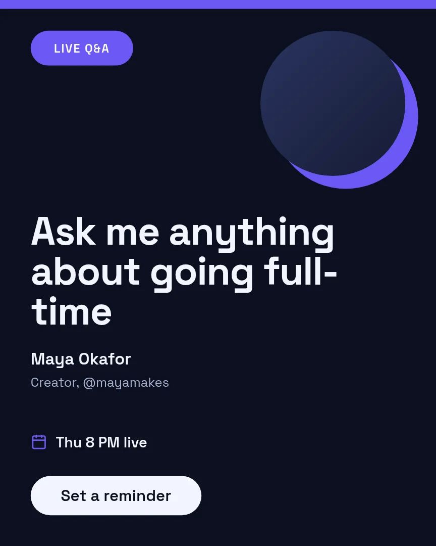 Live Q&A Night Post – Instagram post template