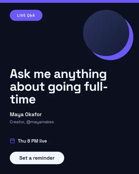 Live Q&A Night Post – Instagram post template