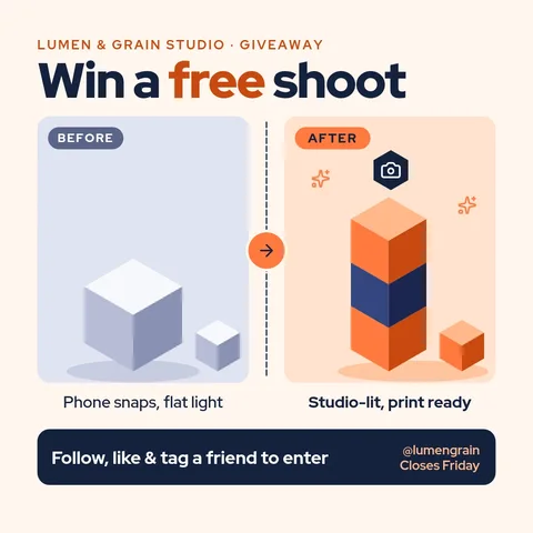 Iso Block Shoot Giveaway – LinkedIn post template