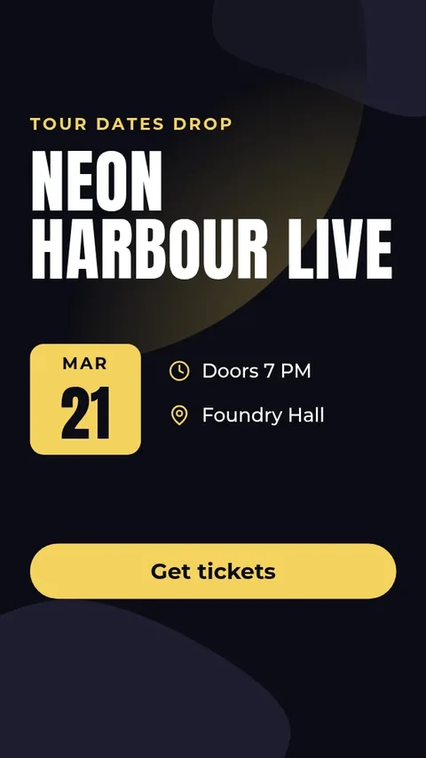 Tour Dates Drop Story – Instagram story template
