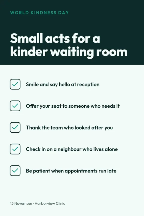 Kindness Day Checklist – Pinterest pin template