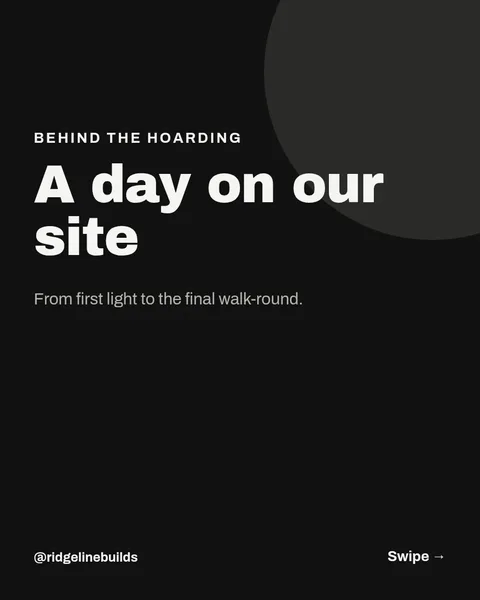 A Day On Site – Instagram carousel template, 6 pages