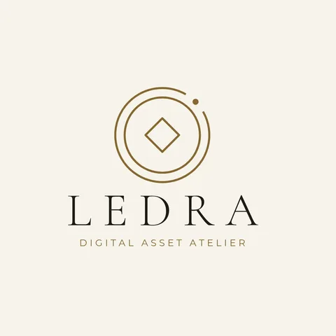 Ledra Monoline Coin Logo – Logo template
