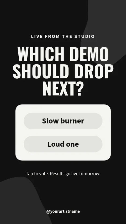 Studio Night Poll Story – Instagram story template