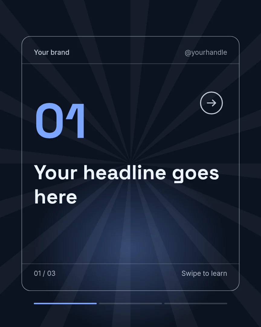 Holo Card – Instagram carousel template, page 1