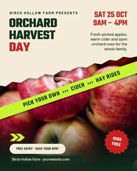 Torn Orchard Diagonal Day – Instagram post template
