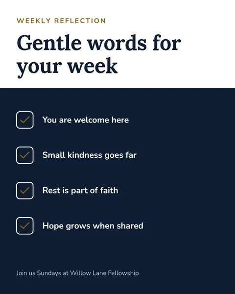 Gentle Words for the Week – Instagram post template