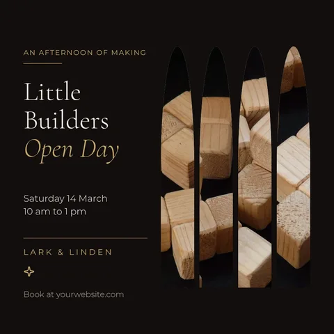 Wooden Window Open Day – Instagram post template