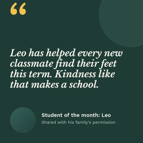 Student of the month – Instagram post template