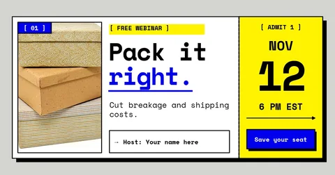 Admit One Packing Ticket – Facebook post template