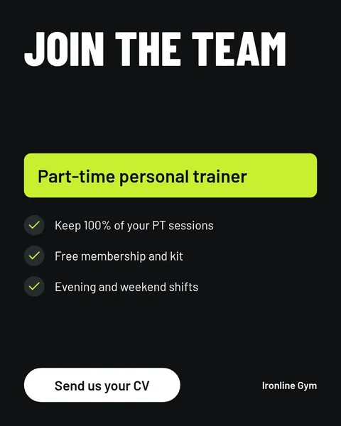 Hiring trainers – Instagram post template