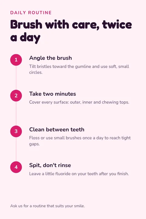 Gentle Brushing Steps – Pinterest pin template