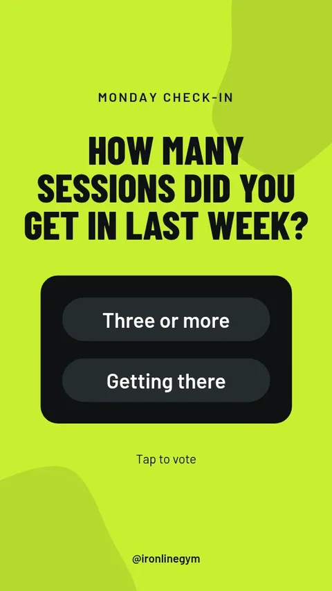 Progress check-in poll – Instagram story template