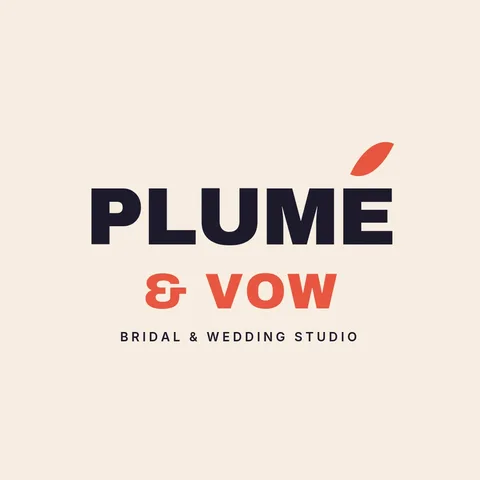Plume Feather Big Type Wordmark – Logo template