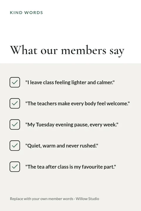 Soft Words From Our Studio – Pinterest pin template