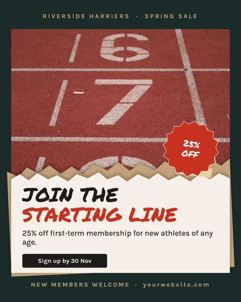 Starting Line Torn Frame – Instagram post template