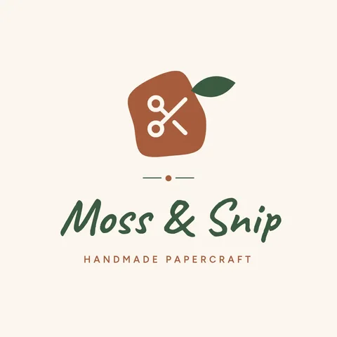 Moss Snip Script Blob Logo – Logo template