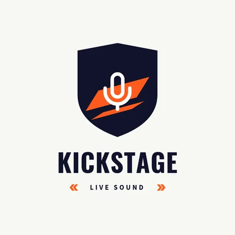 Kickstage Shield Mic Logo – Logo template