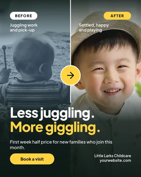 Giggle Seam Before After – Instagram post template