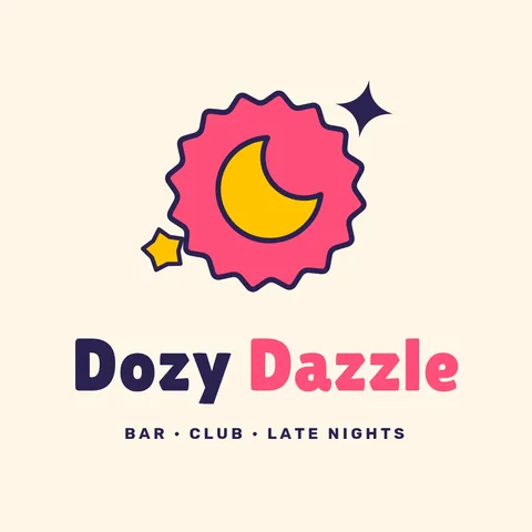 Dozy Moon Sticker Logo – Logo template