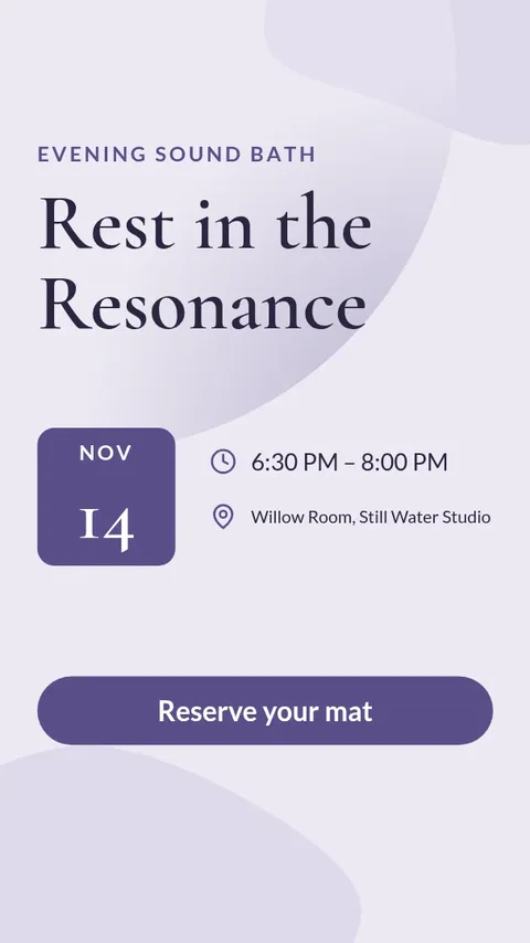 Sunset Sound Bath Story – Instagram story template