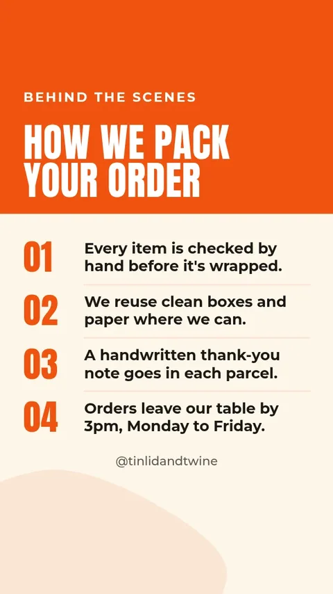 Packing Table Peek Story – Instagram story template
