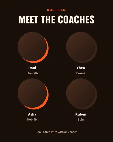 Meet the coaches – Instagram post template
