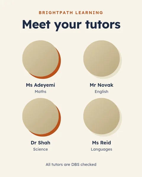 Meet the tutors – Instagram post template