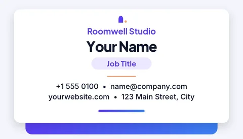 Floating Card Monogram Duo – Business card template, 2 pages