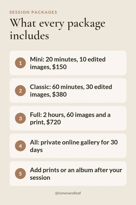 Session Package Guide Pin – Pinterest pin template